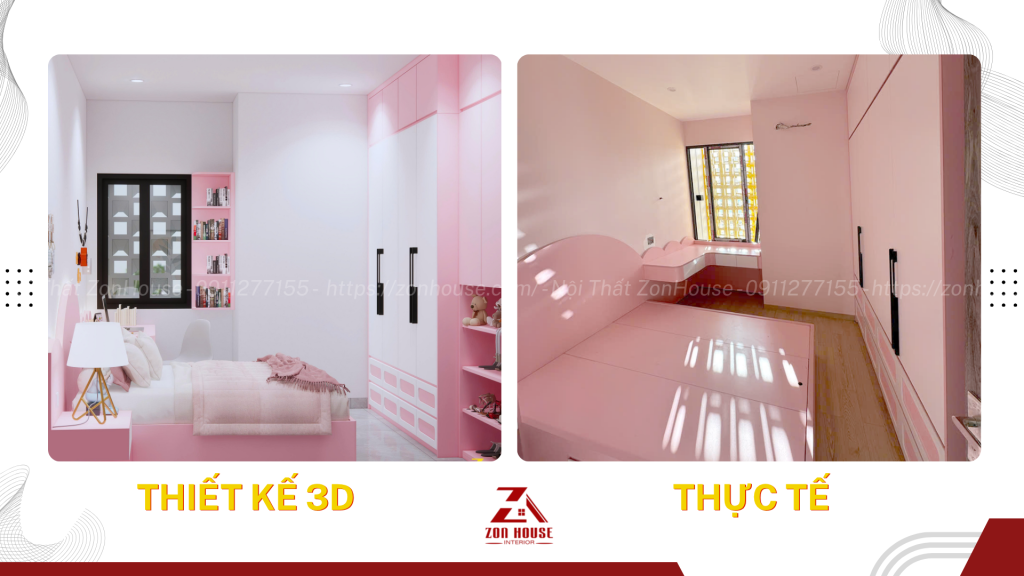 Thiết kế phòng ngủ kết hợp công năng và thẩm mỹ để tạo không gian tiện nghi