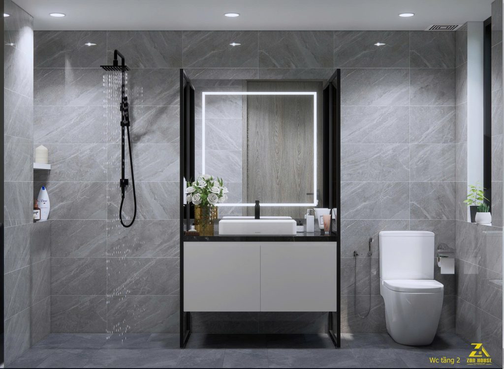 Phòng vệ sinh được bố trí tiện nghi để mang lại trải nghiệm sử dụng thoải mái