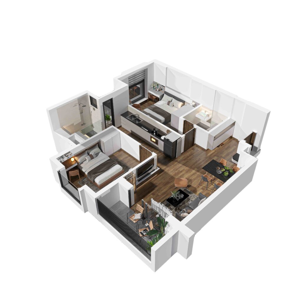 Ý tưởng chủ đạo cho mẫu thiết kế căn hộ MIA Center Point Căn A