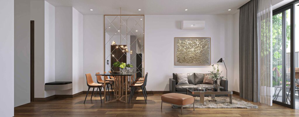 Khu vực bếp và bàn ăn tối ưu công năng