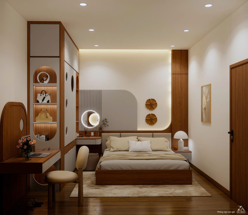 Phòng Ngủ Con Gái Nhẹ Nhàng Và Dễ Thương